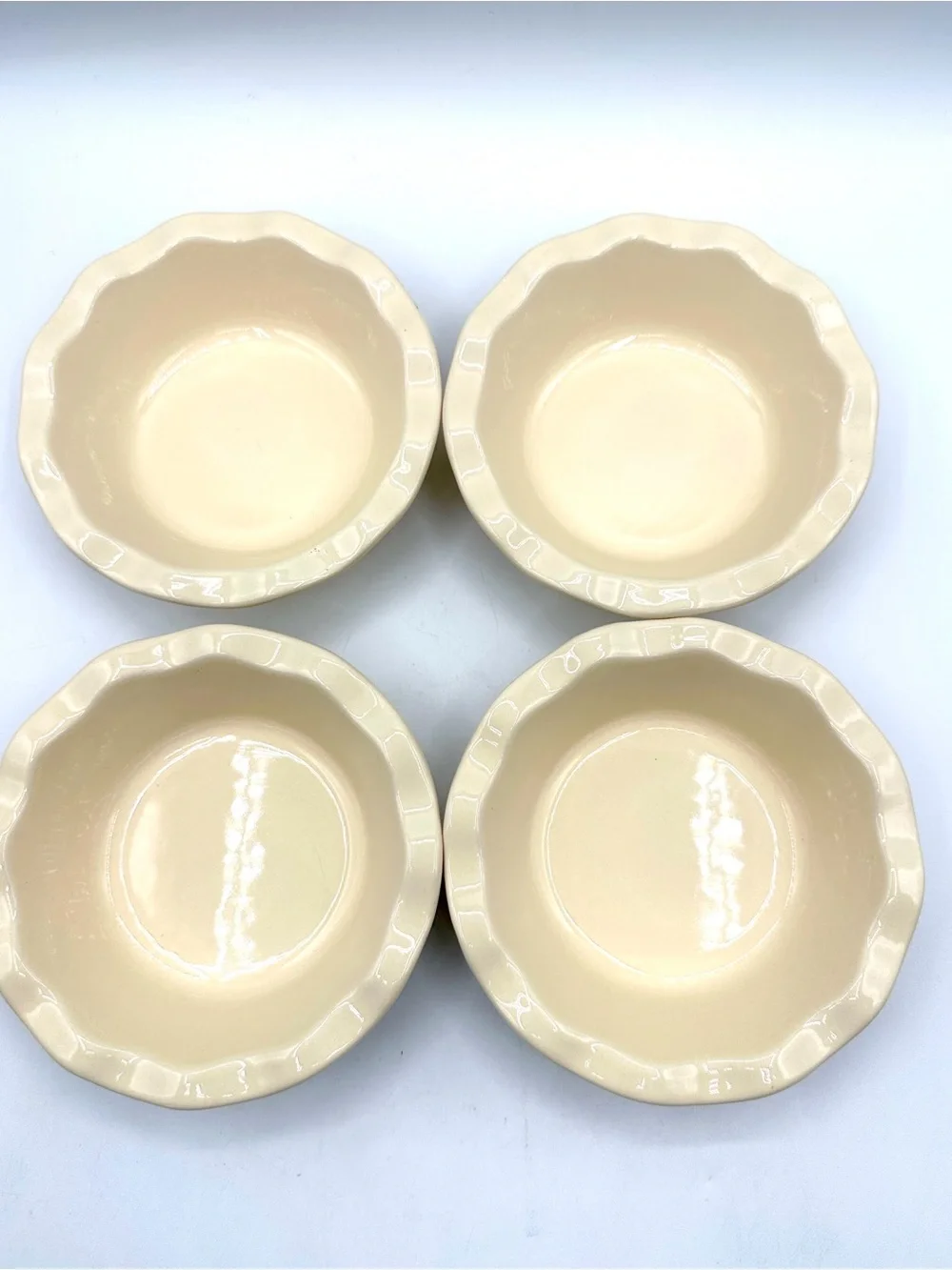 Set of 4 Emile Henry mini pie plates. Made in France. See pictures